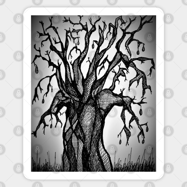 The Sacred Baobab Tree Sticker by Tony Cisse Art Originals